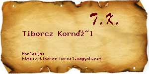 Tiborcz Kornél névjegykártya